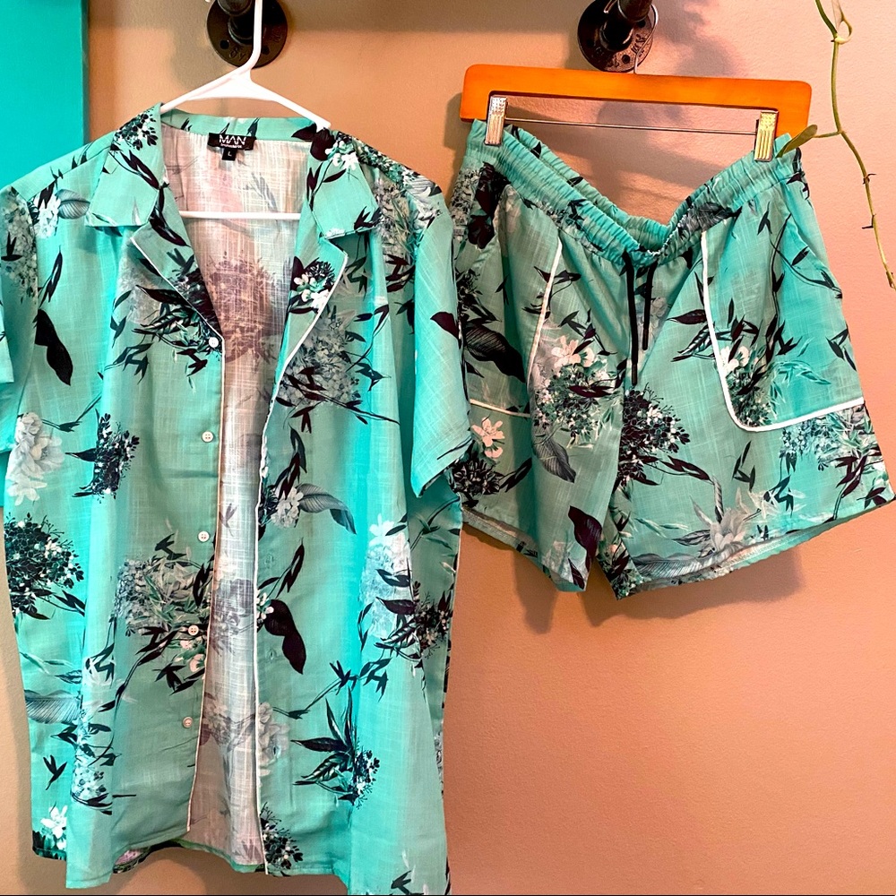Mint colored short set
